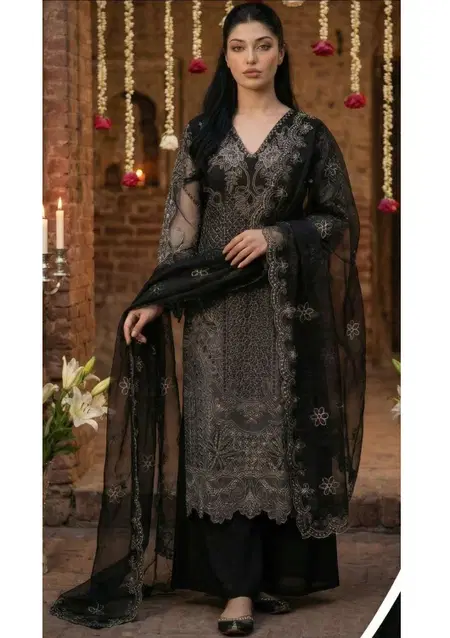 Rosemeen Man 6397 By Fepic Poly Organza Pakistani Dress Material Suppliers In India